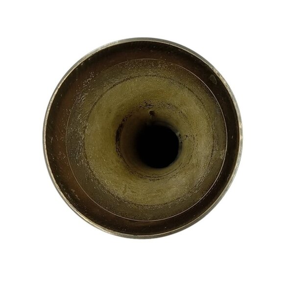 Solid Brass Tall Vase With Intricate Floral & Bird Design Made In India - Picture 5 of 10